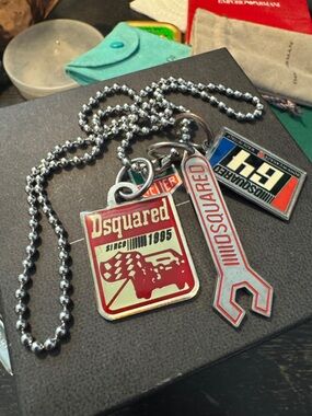 Really cute DSQUARED Silver Ball-Chain Necklace